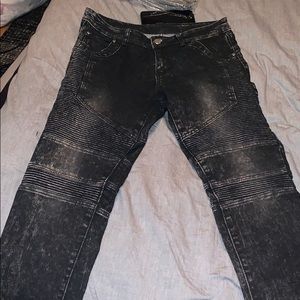 no name biker jeans
